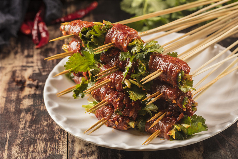 香菜牛肉串串香